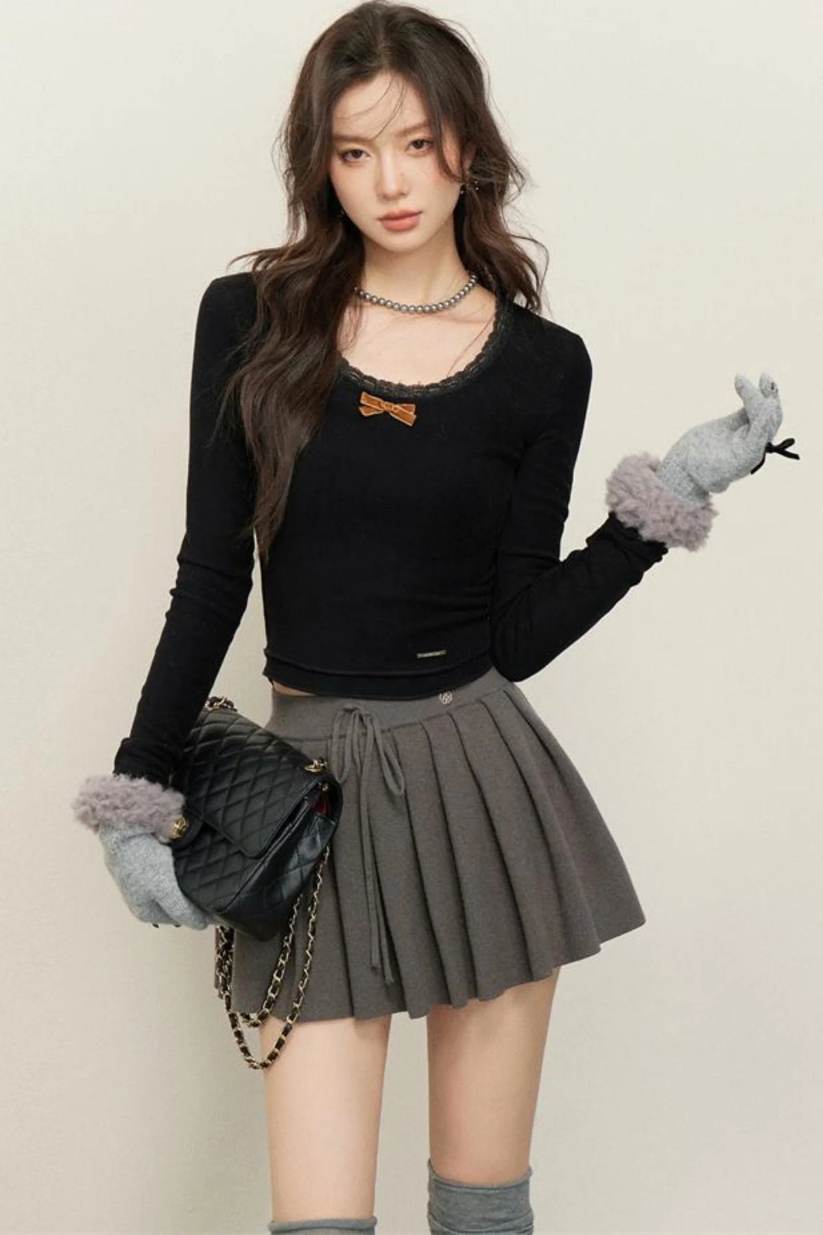 Velvet Ribbon Shirt