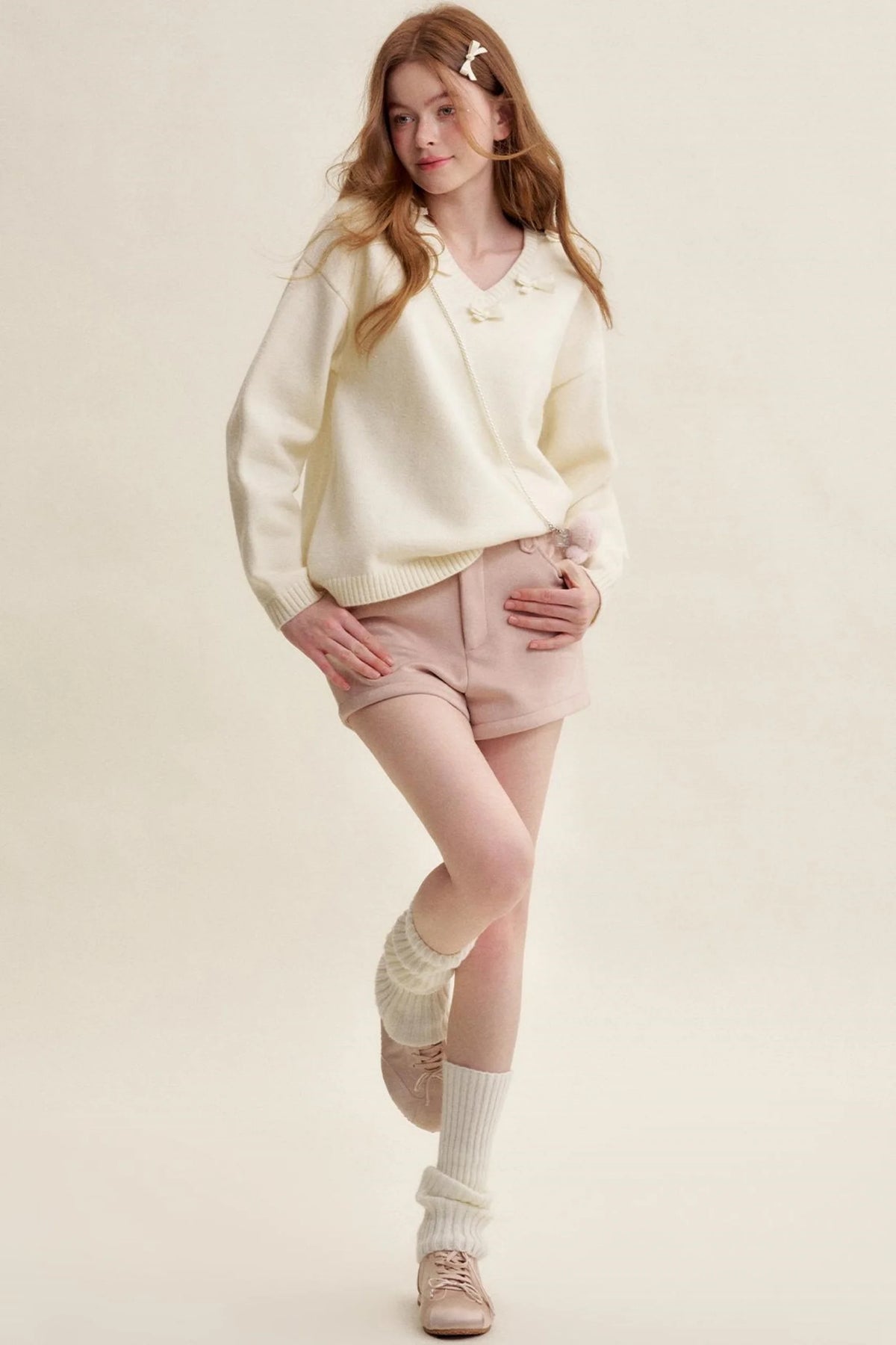 Velvet Rose Snowflake A-Line Shorts