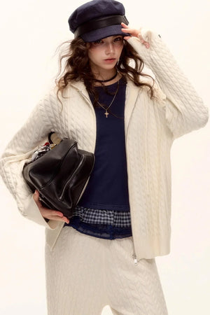 Velvet Wool Plaid Base Layer Top