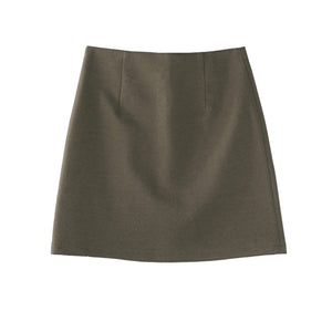 Versatile A-Line Wool Short Skirt