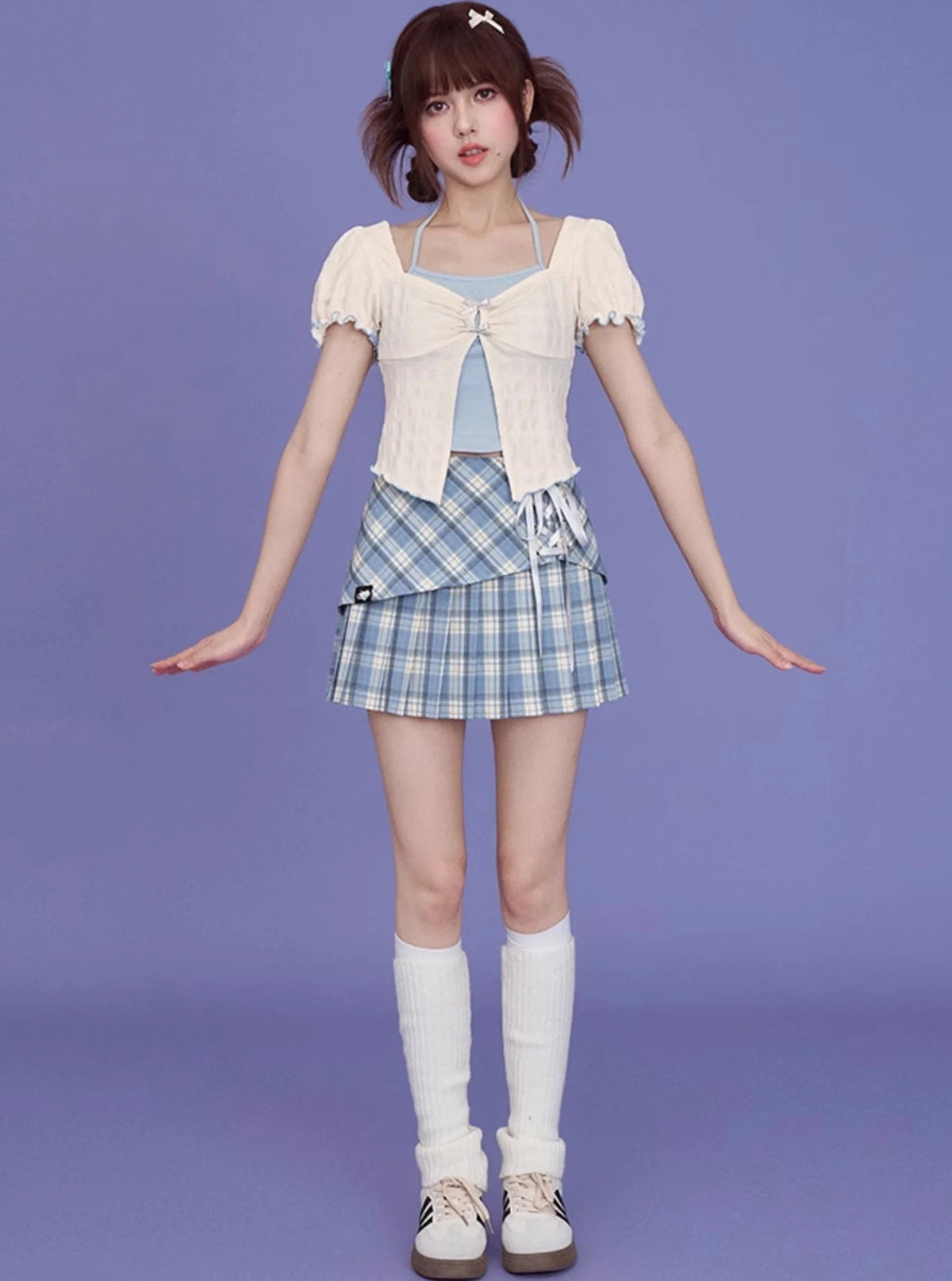 Versatile Blue White Top