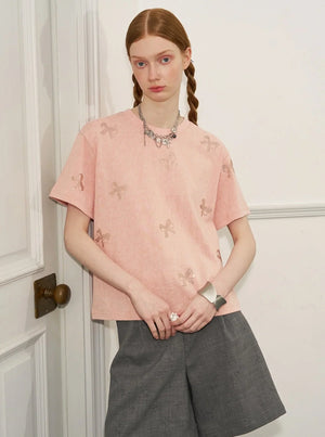 Versatile Bow Hot Diamond T-Shirt