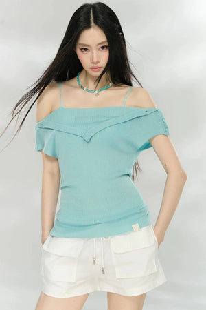 Versatile Off-Shoulder Knit Top