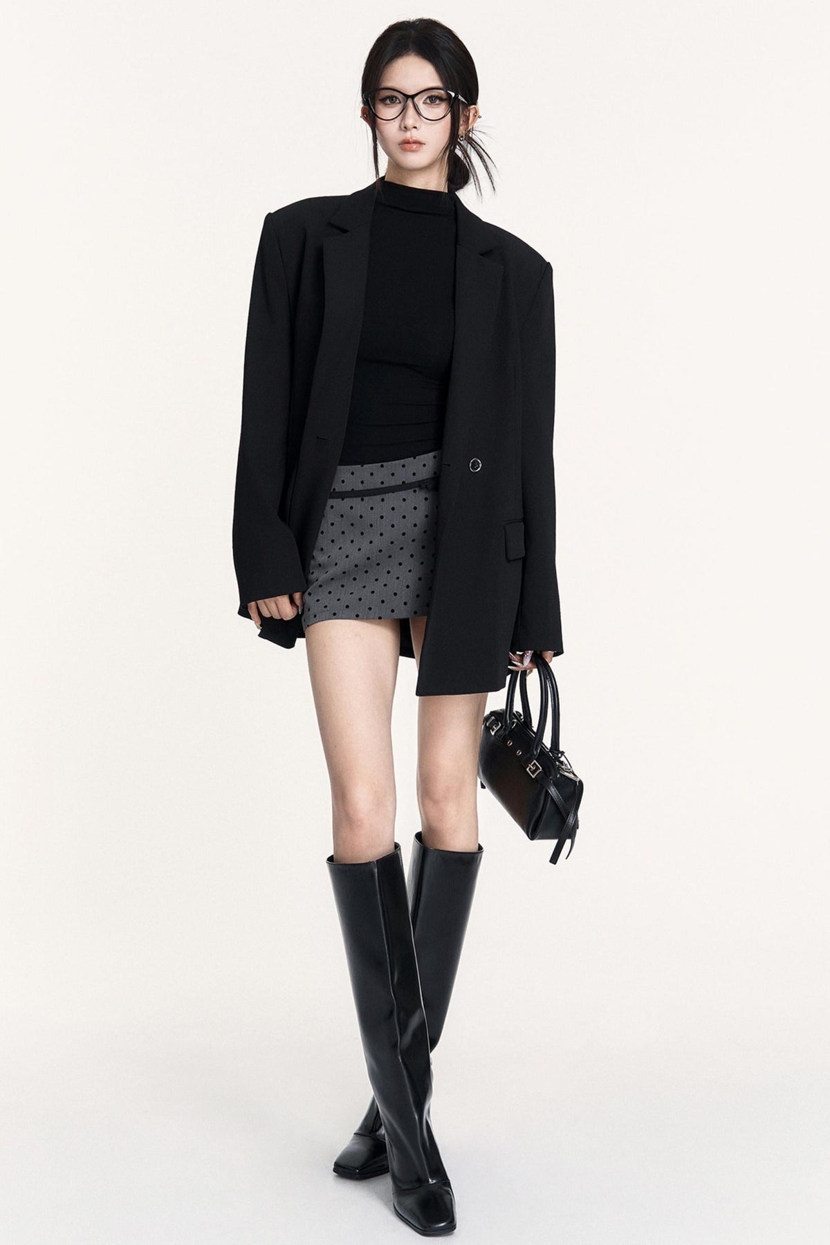 Versatile Polka Dot Hip Skirt