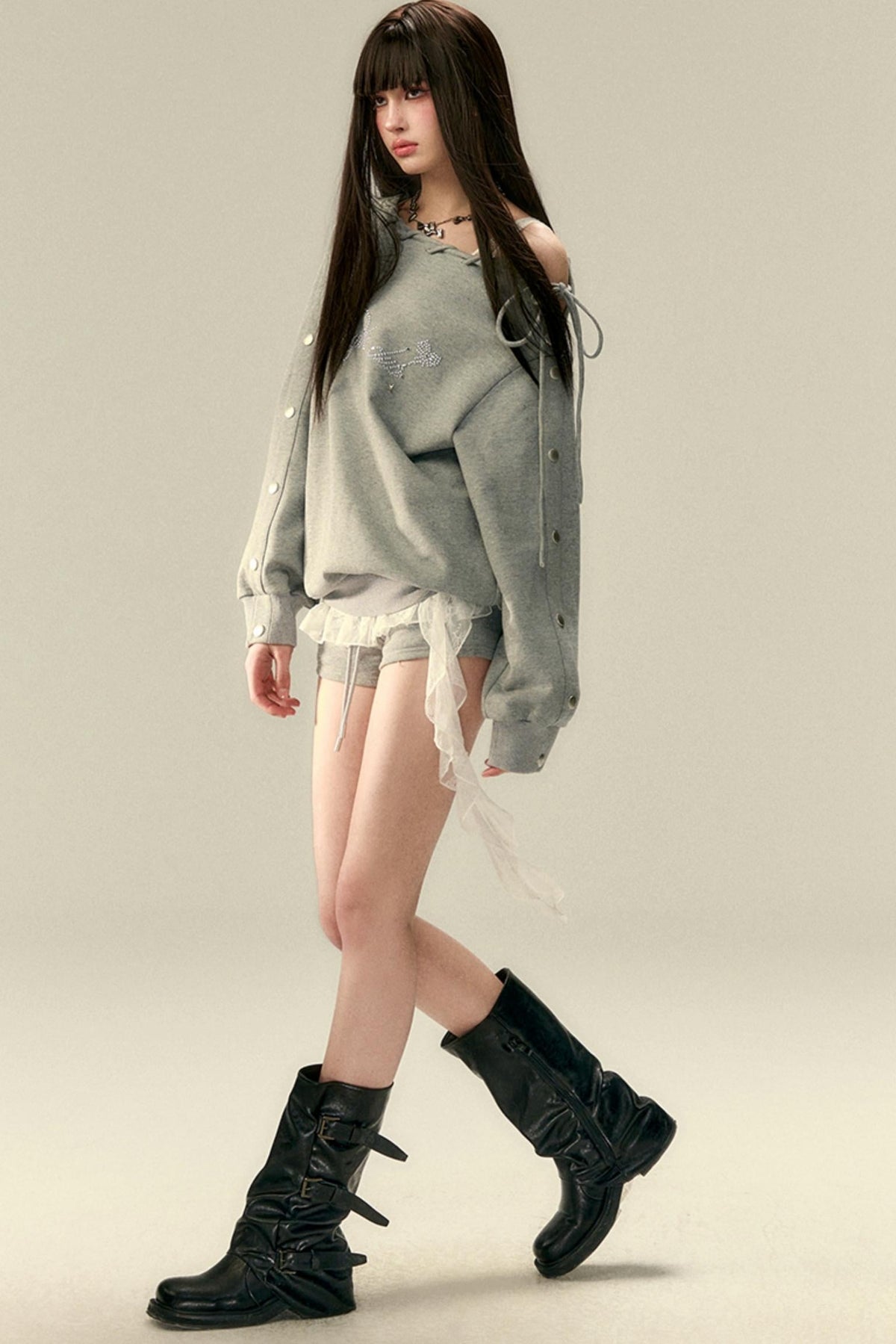Versatile Skinny Streetwear Babes Top Set-Up
