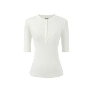 Versatile Slim-Fit Henley Top