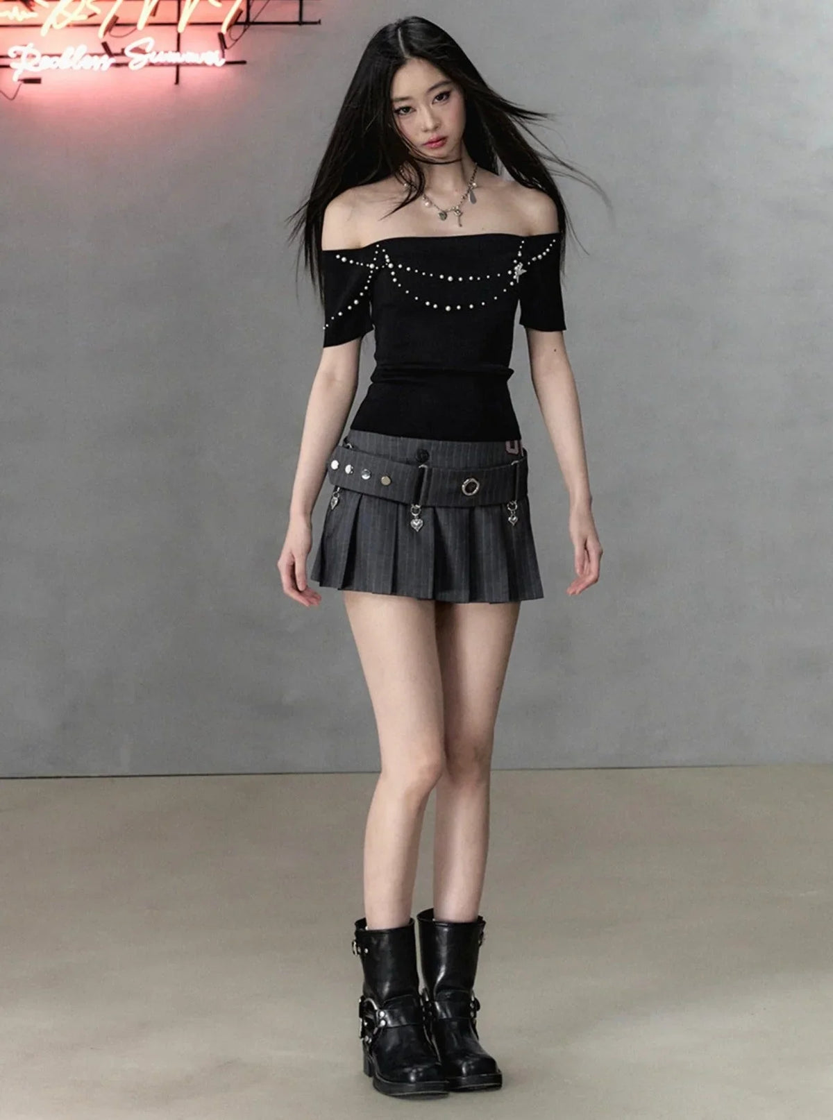 Versatile Sporty Pleated Skirt