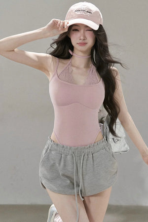 Vertical Ribbed Halter Top