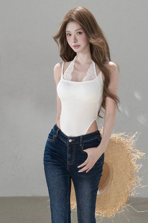 Vertical Ribbed Halter Top