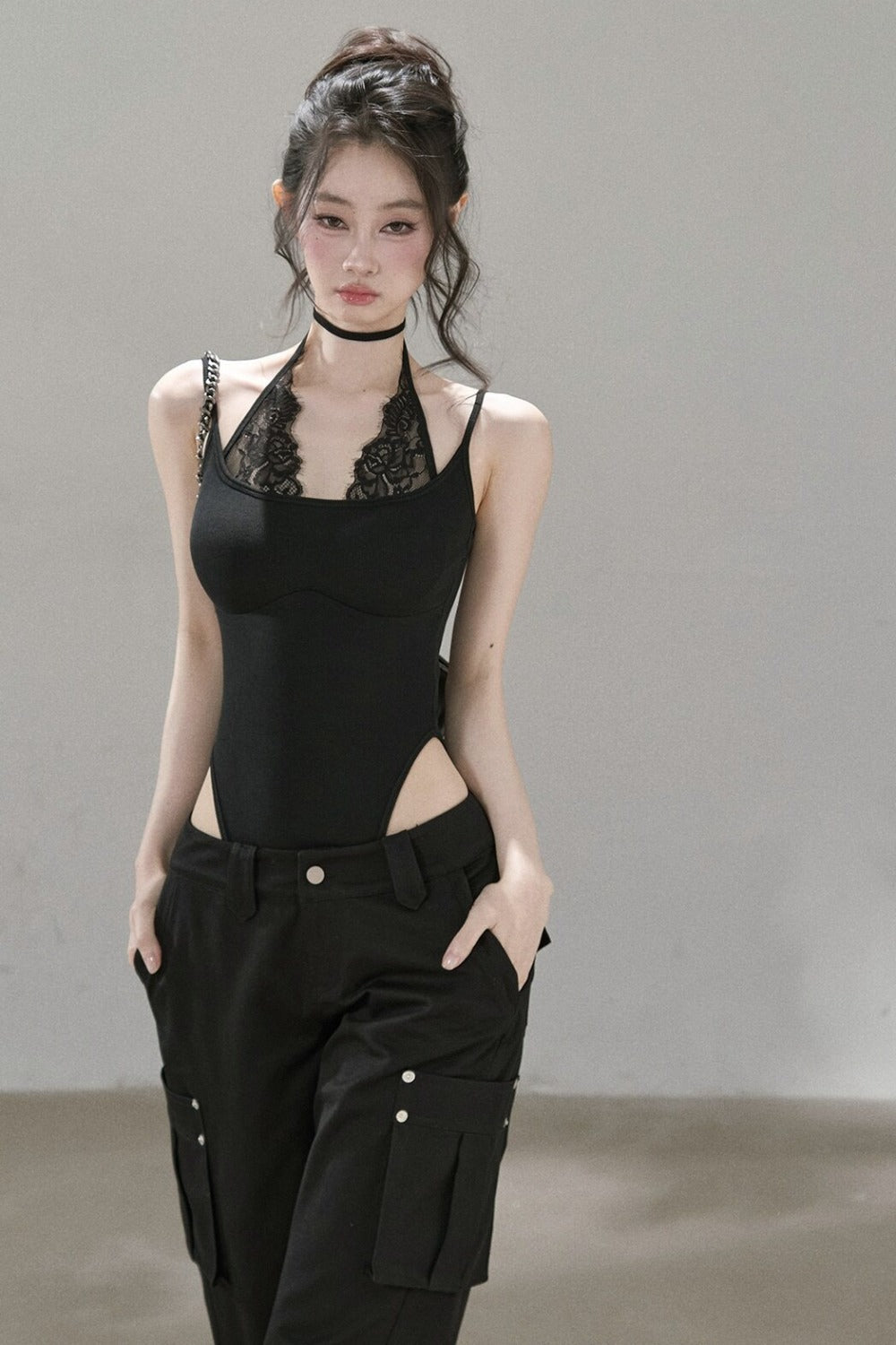 Vertical Ribbed Halter Top