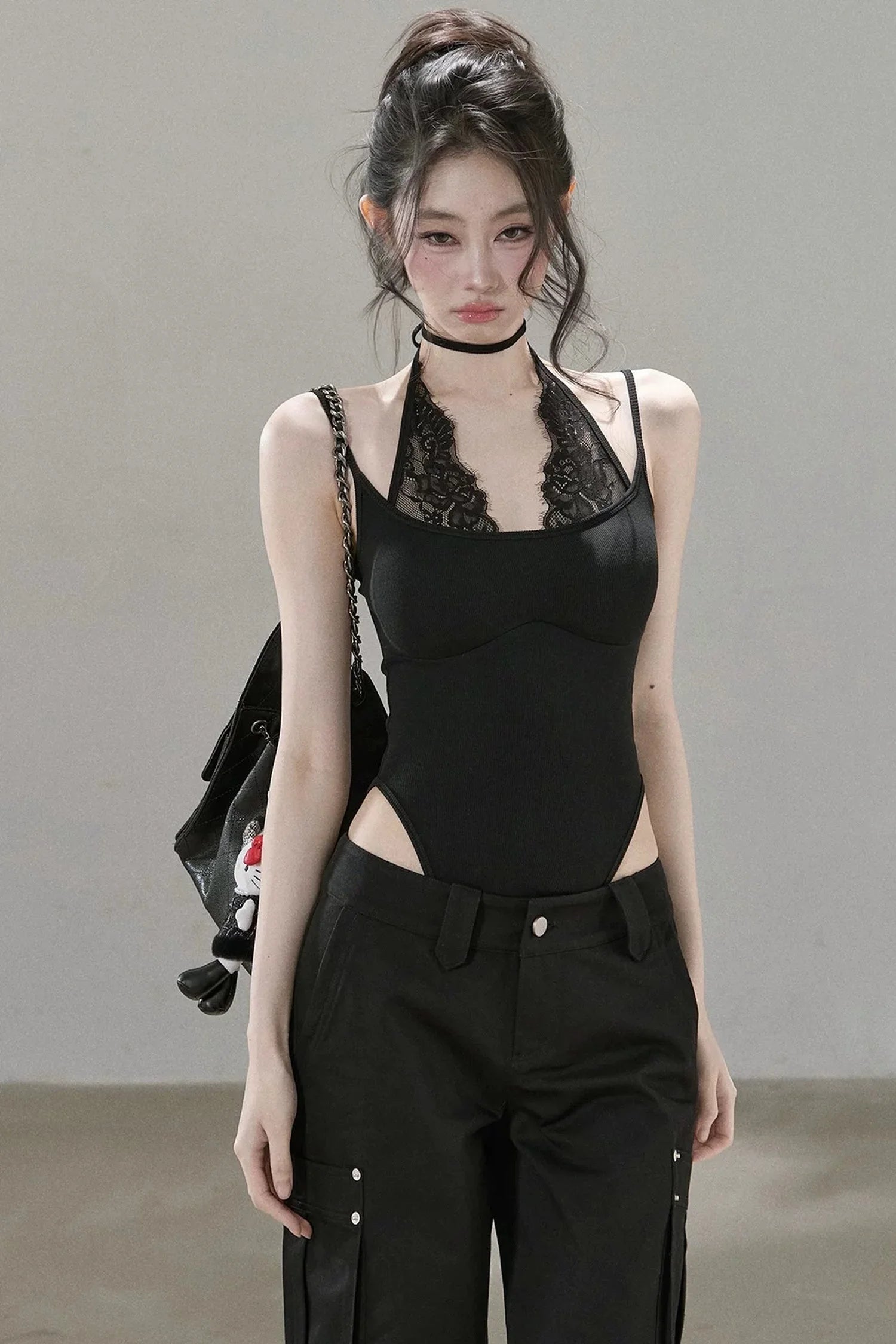 Vertical Ribbed Halter Top