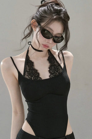 Vertical Ribbed Halter Top