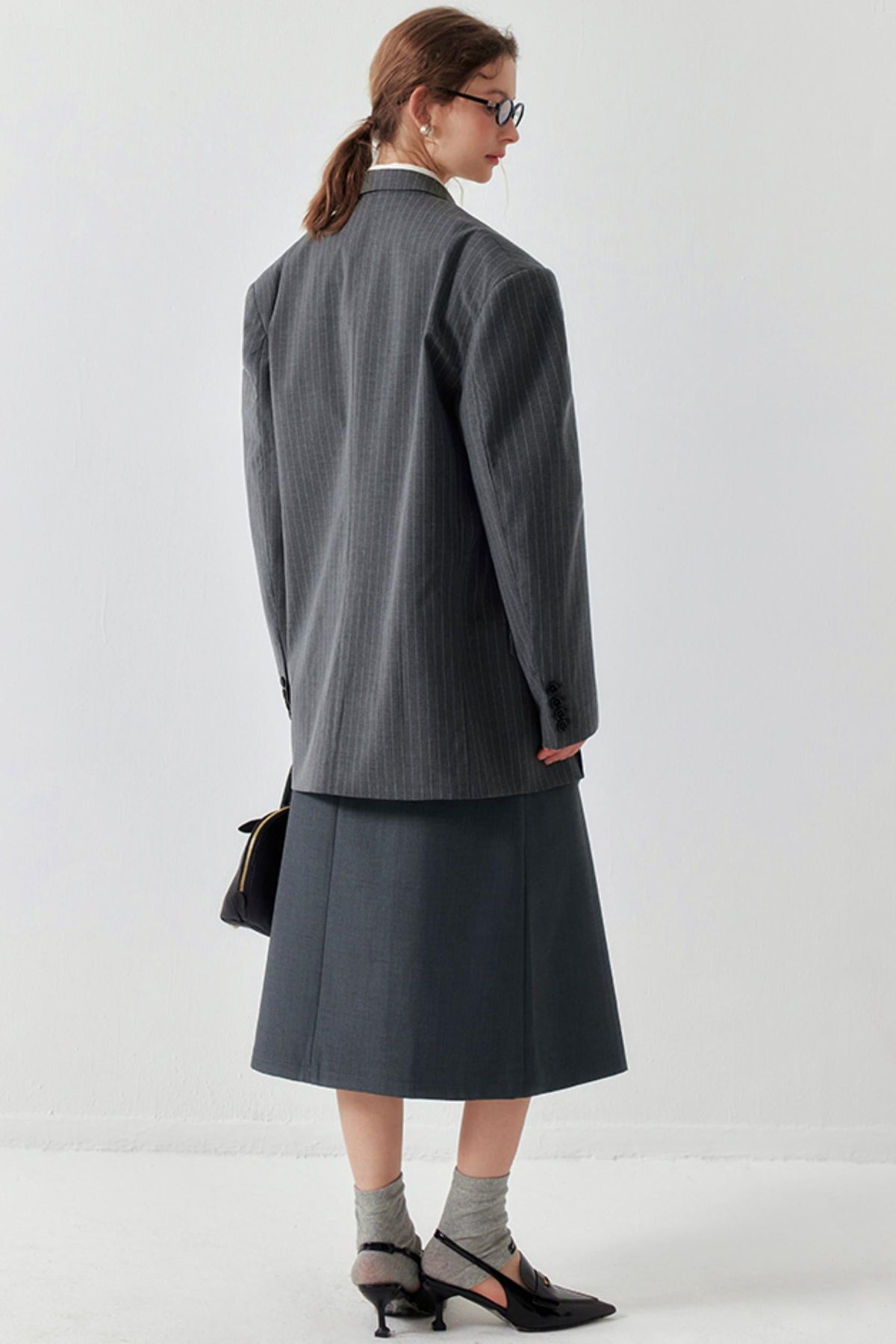 Vertical Stripe Gun-Barrel Suit Jacket