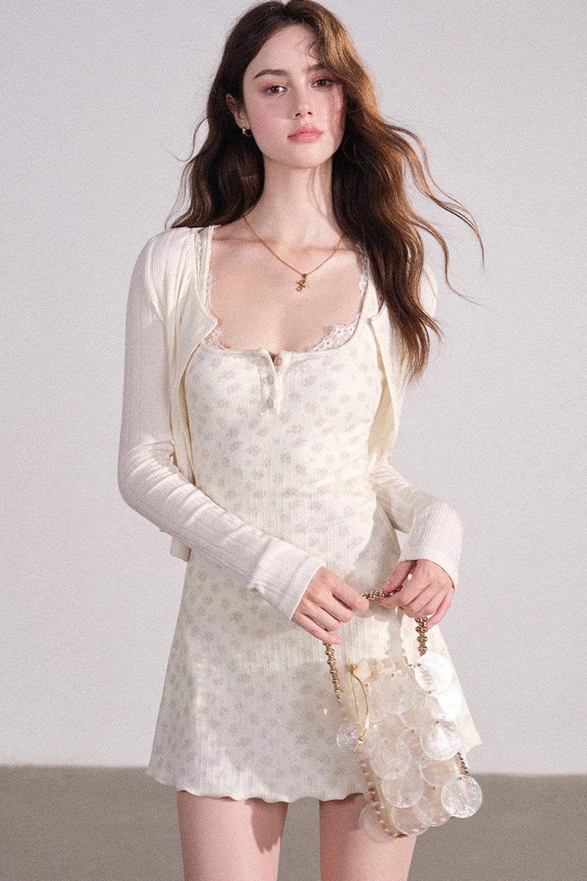 Vest Cardigan And Dress Pants Set-Up