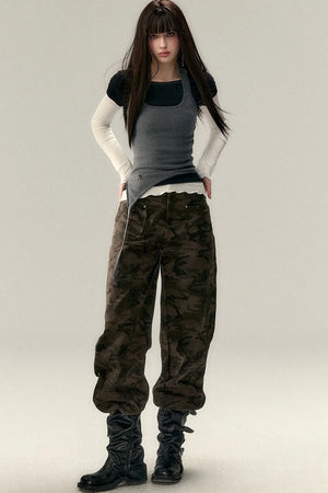 Viapitti Wavy Edge Layered T-Shirt Set-Up