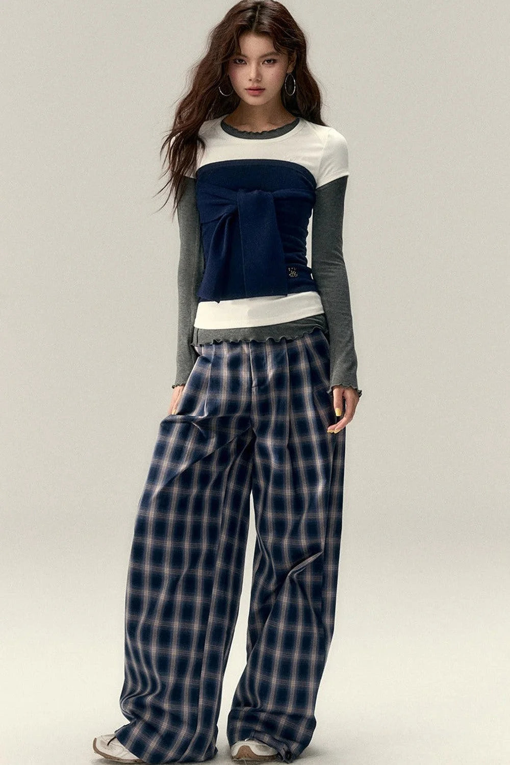 Viapitti Wavy Edge Layered T-Shirt Set-Up
