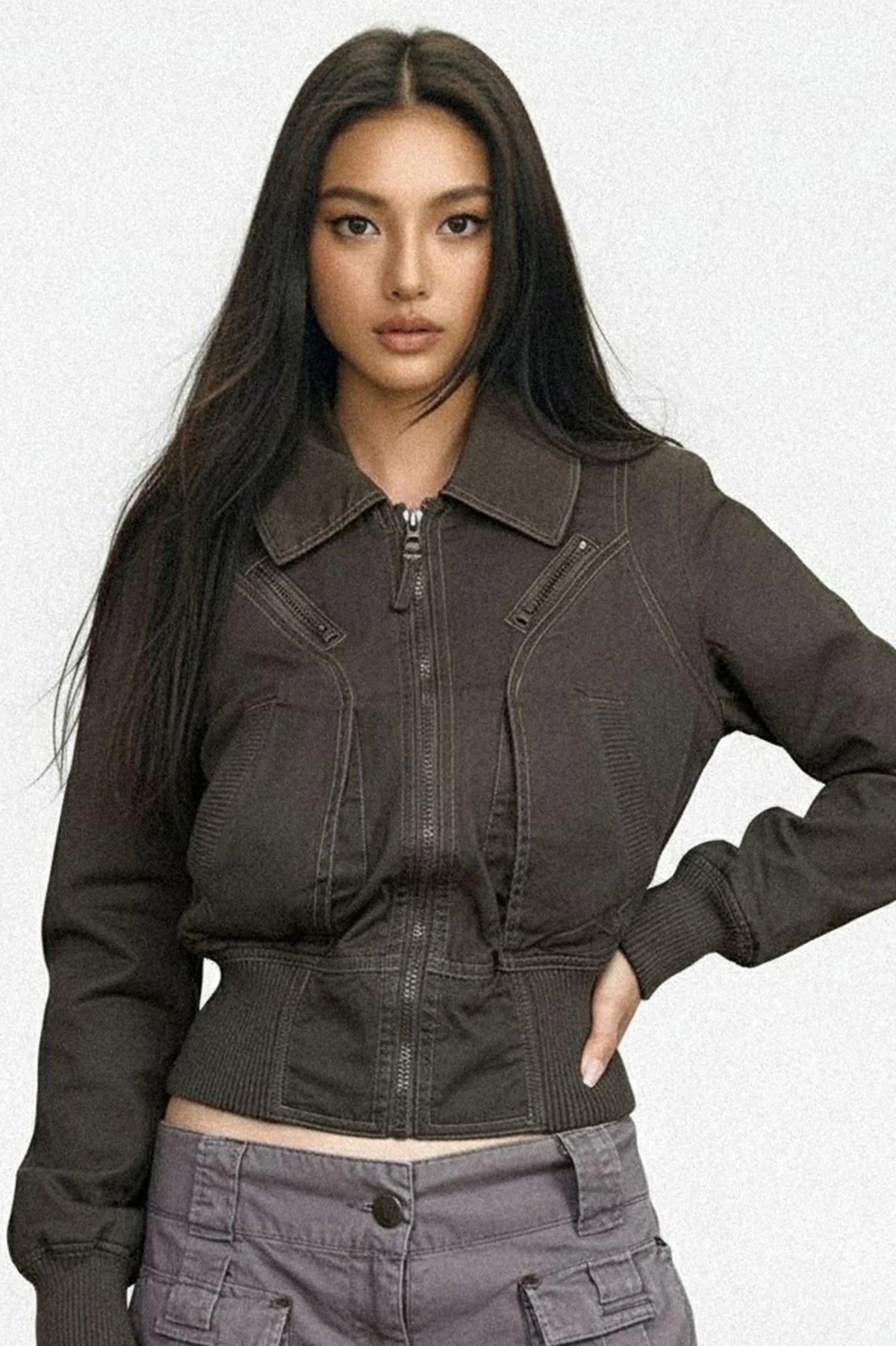 Vintage Army Green Heavy Top