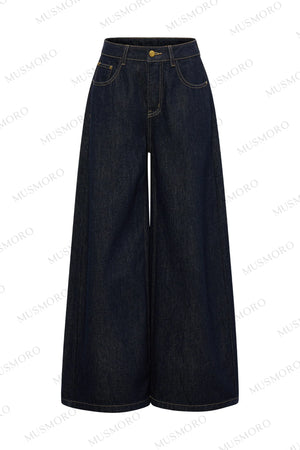 Vintage Asymmetric Denim Pants