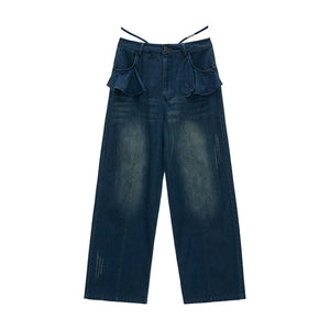 Vintage Black Lotus Leaf Jeans