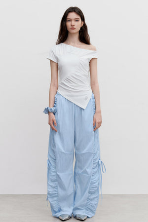 Vintage Blue Tie-Up Pants