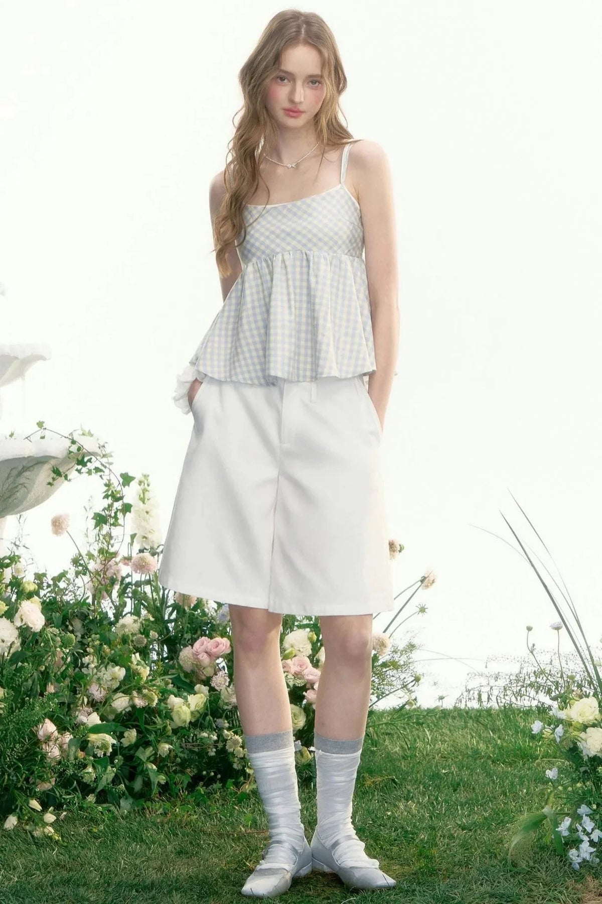 Vintage Check Slim Cami Top