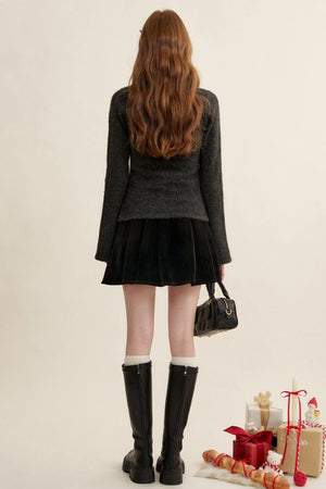 Vintage Checkered Cardigan