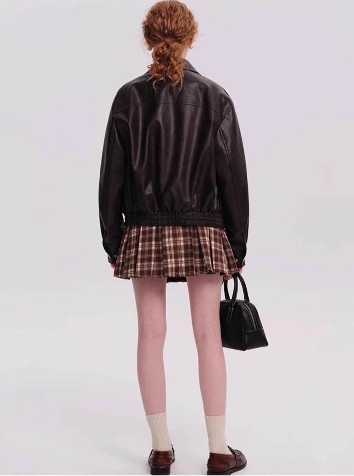 Vintage Coffee Pu Leather Jacket