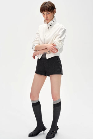 Vintage Contrast Polka Dot Jacket