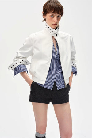 Vintage Contrast Polka Dot Jacket