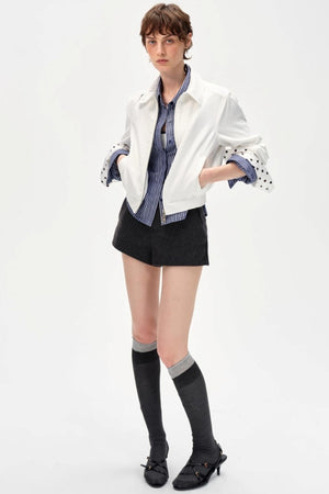 Vintage Contrast Polka Dot Jacket