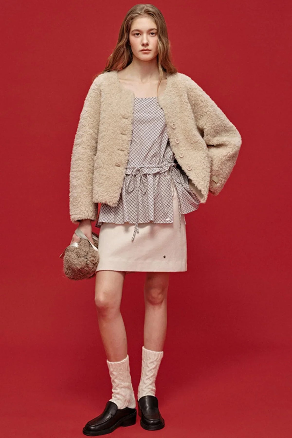 Vintage Cotton Bias-Cut Skirt Set
