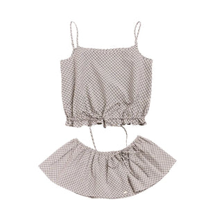 Vintage Cotton Bias-Cut Skirt Set