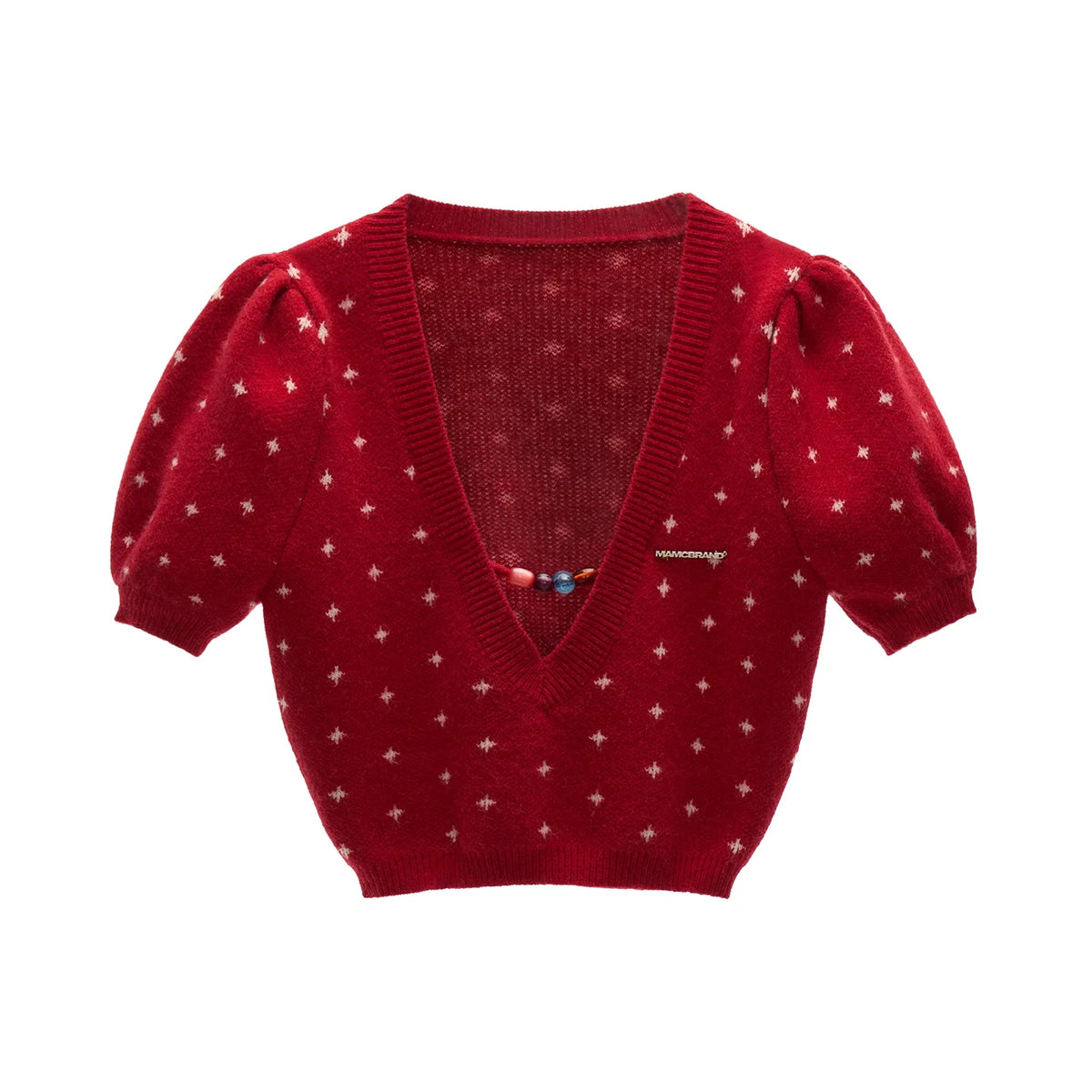 Vintage Crochet V-Neck Top Set-Up