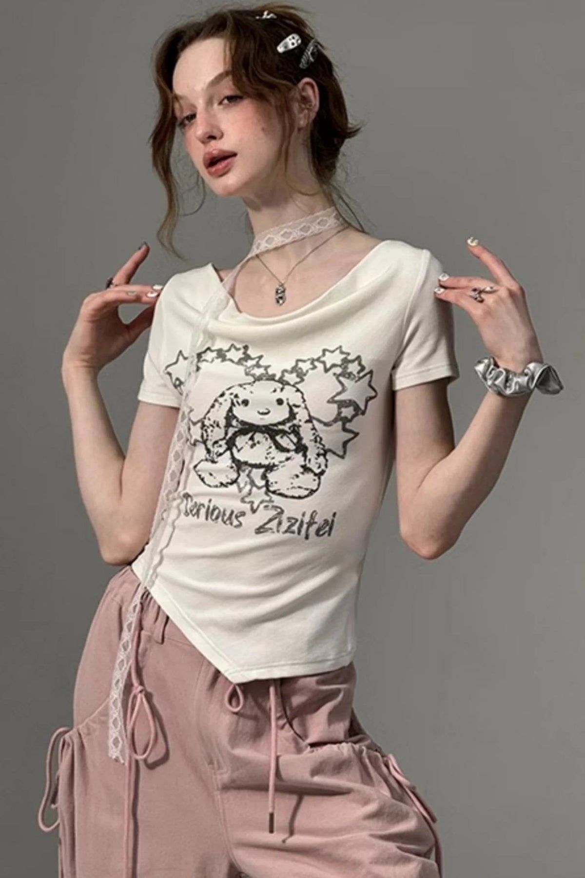 Vintage Curved Hem T-Shirt