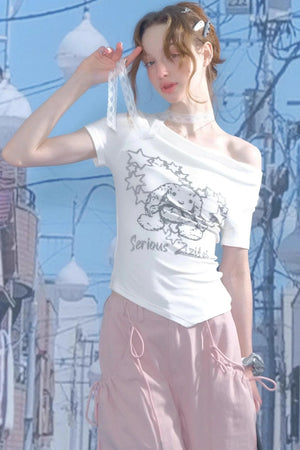 Vintage Curved Hem T-Shirt