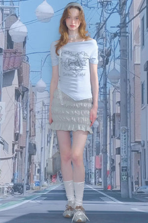 Vintage Curved Hem T-Shirt