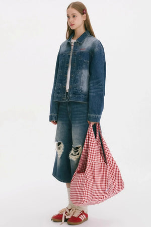 Vintage Denim Wide-Leg Jeans