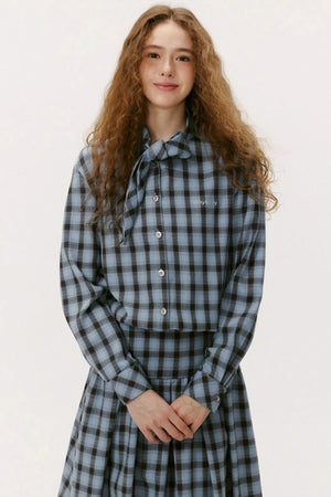 Vintage Diagonal Placket Strap French Shirt