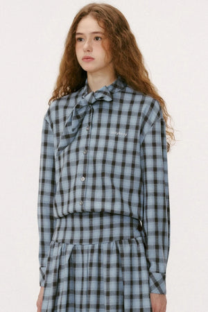Vintage Diagonal Placket Strap French Shirt