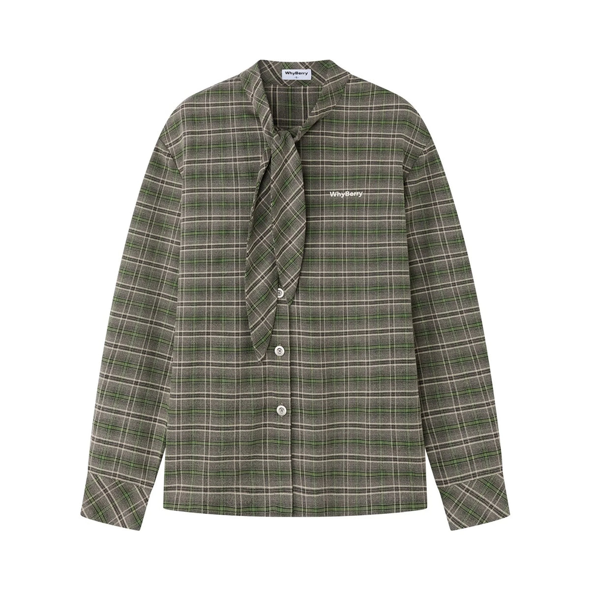 Vintage Diagonal Placket Strap French Shirt