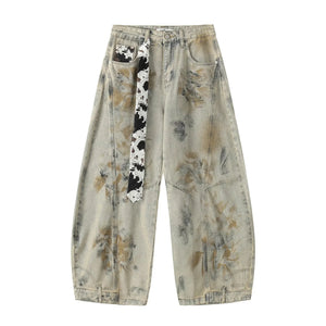 Vintage Distressed Curved Pants