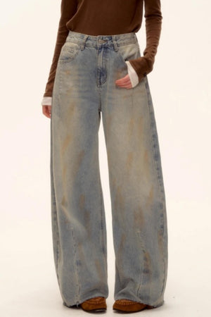 Vintage Distressed Denim Pants