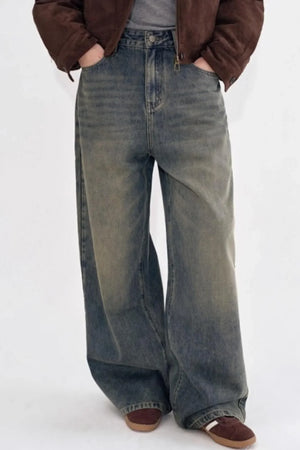 Vintage Distressed Denim Pants