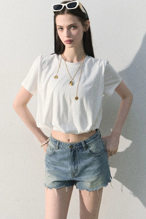 Vintage Distressed Denim Shorts