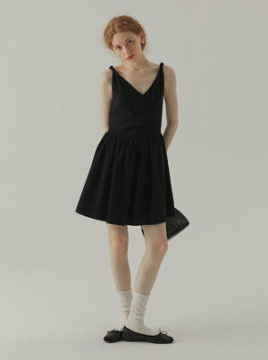 Vintage Elegant V-Neck Dress