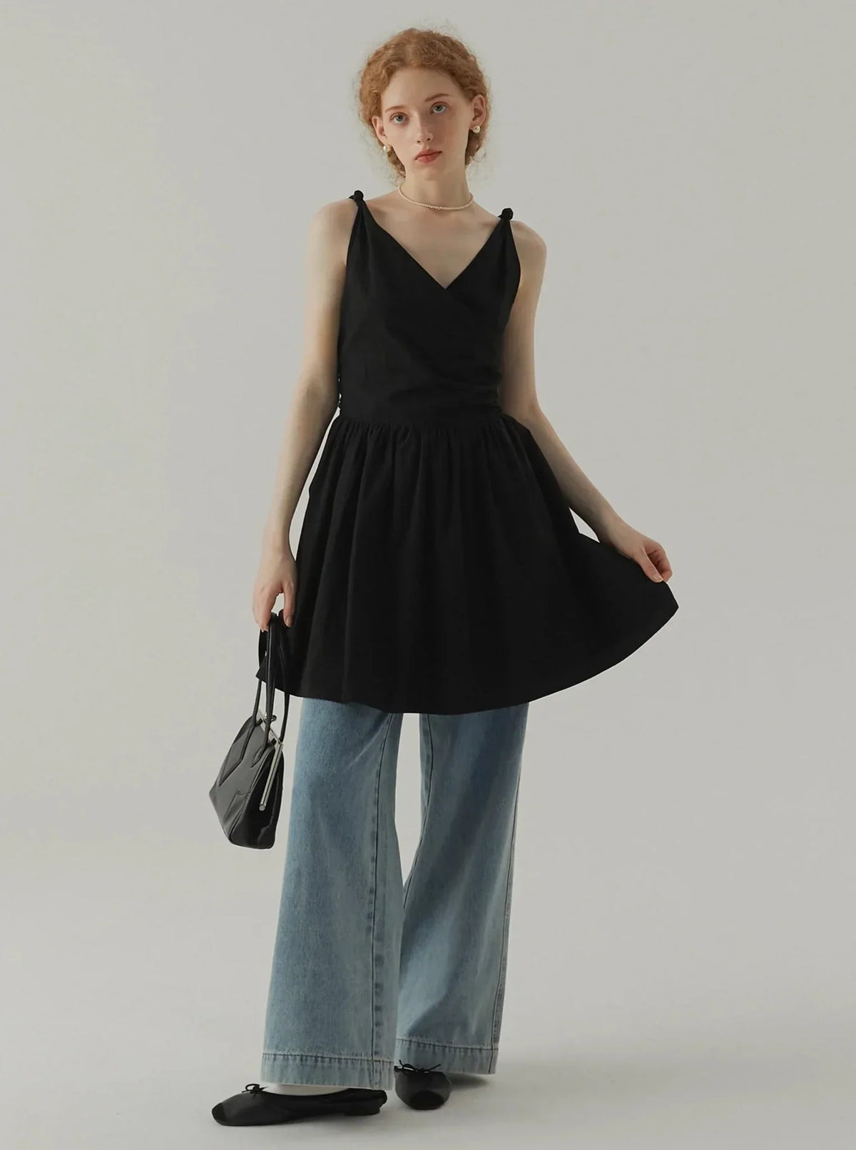 Vintage Elegant V-Neck Dress