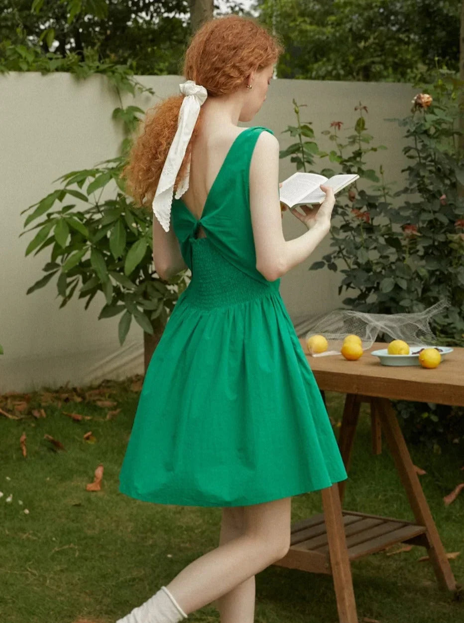 Vintage Elegant V-Neck Dress