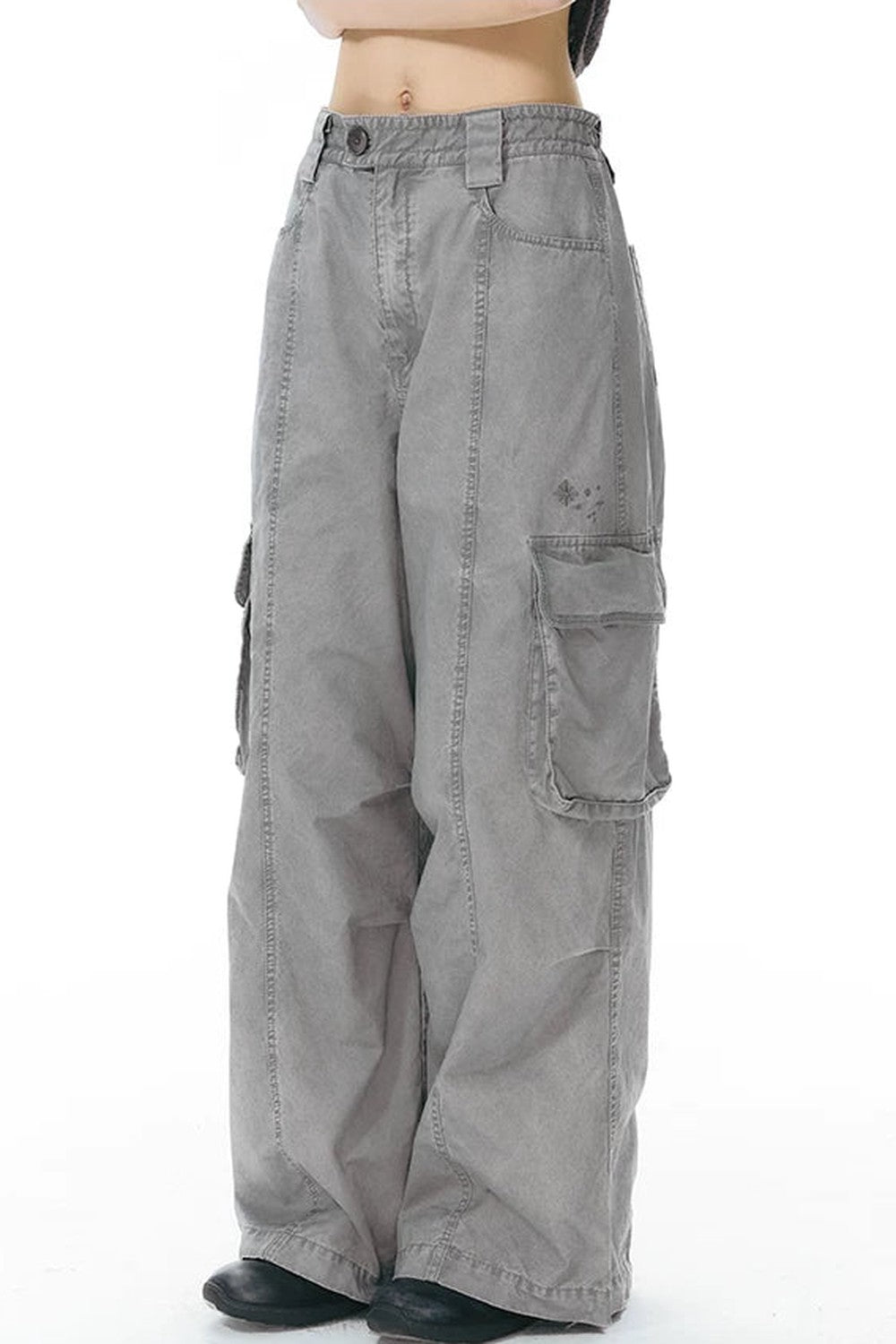 Vintage Embroidered Cargo Pants