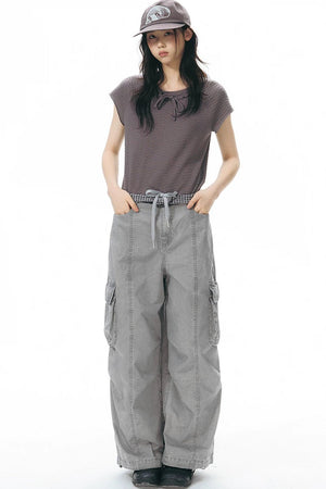 Vintage Embroidered Cargo Pants