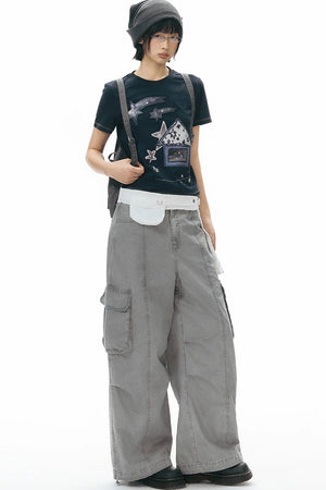 Vintage Embroidered Cargo Pants